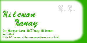 milemon nanay business card